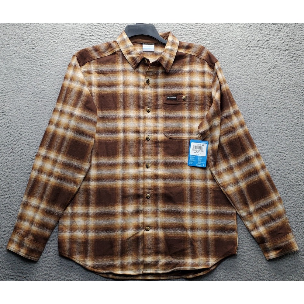 Columbia Flannel II Shirt Mens M Multi Plaid Heavyweight Long Sleeve Button-Up